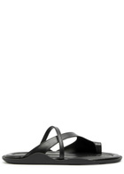 Gia Borghini Riley Leather Thong Sandals Black