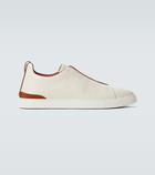 Zegna Leather sneakers with concealed laces