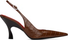 Stella McCartney Brown Elsa Pointed Toe Slingback Heels