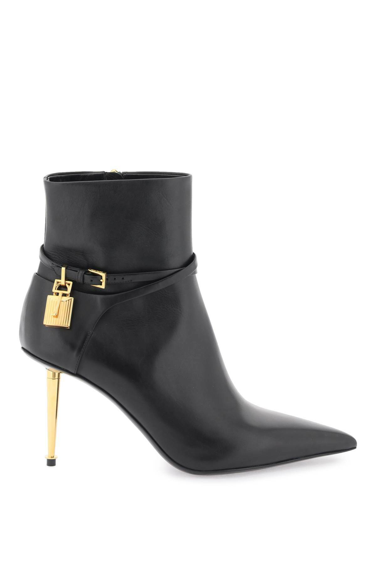 ショートブーツ・ブーティ Tom Ford Leather Ankle Boots Tom Ford Women Black Ankle Boots Leather Zip Stiletto High