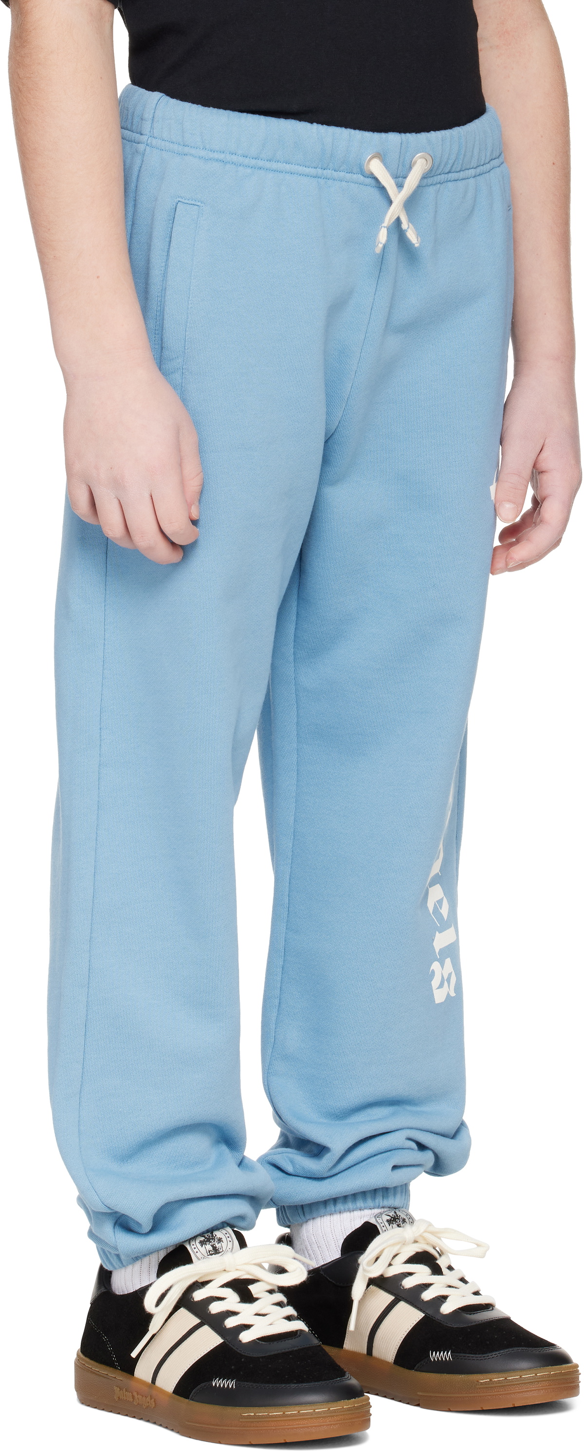 Palm Angels Kids Blue Classic Overlogo Sweatpants