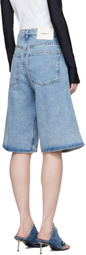 Coperni Blue Faded Denim Shorts