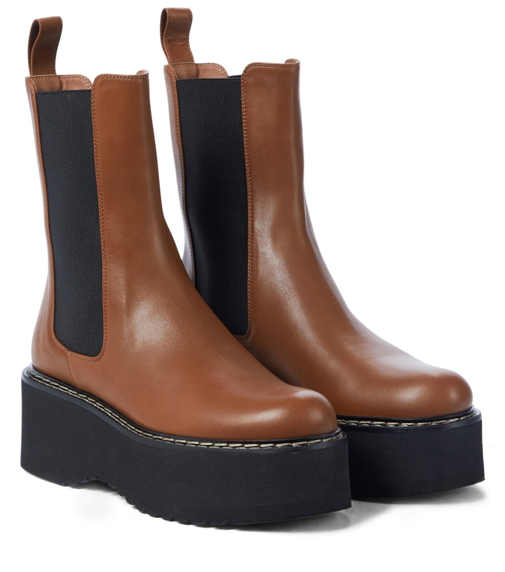 Photo: Paris Texas - Leather platform Chelsea boots