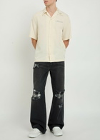Amiri Funnel Repair Distressed Relaxed-leg Jeans Black