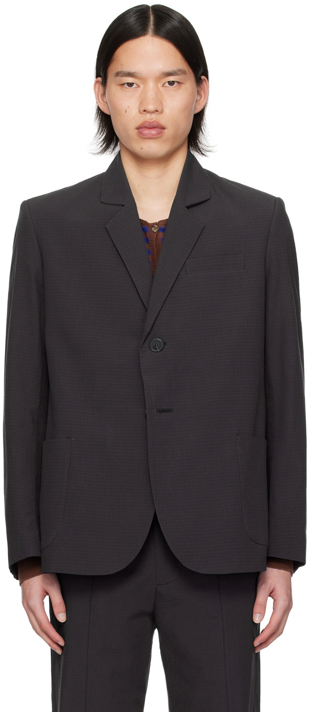 Edward Cuming Brown & Navy Striped Blazer