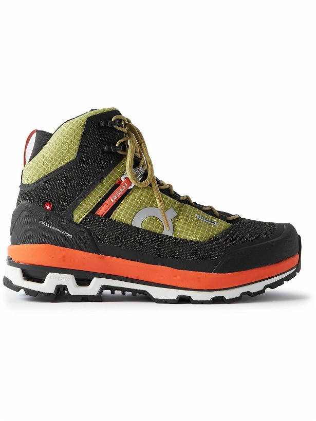 Photo: ON - Cloudalpine Waterproof Rubber-Trimmed Ripstop and Mesh Hiking Boots - Green