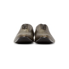Haider Ackermann Gold and Black Distressed Leather Oxfords