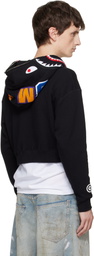 BAPE Black Shark Cropped Full Zip Hoodie