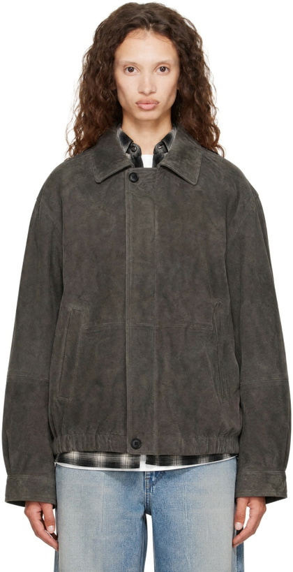 Photo: ssstein Brown Goat Suede Zip Jacket