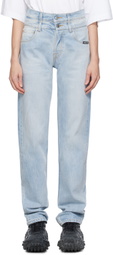 VTMNTS Blue Double Waist Jeans
