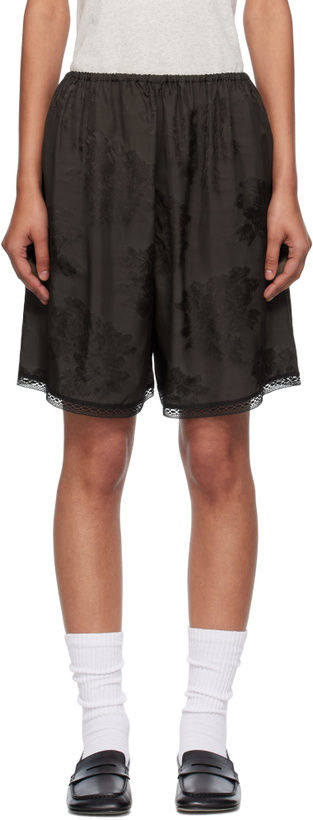 Photo: Cordera Brown Jacquard Lace Shorts