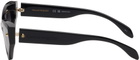 Alexander McQueen Black Cat-Eye Sunglasses