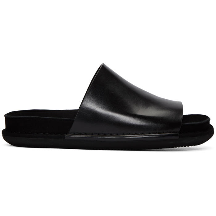 Photo: Ann Demeulemeester Black Slide Sandals