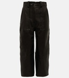 Khaite - High-rise straight-leg leather pants