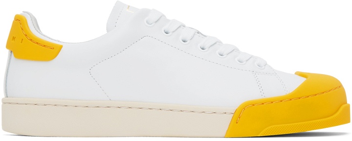Photo: Marni White & Yellow Dada Bumper Sneakers