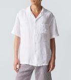 Fedeli Linen bowling shirt