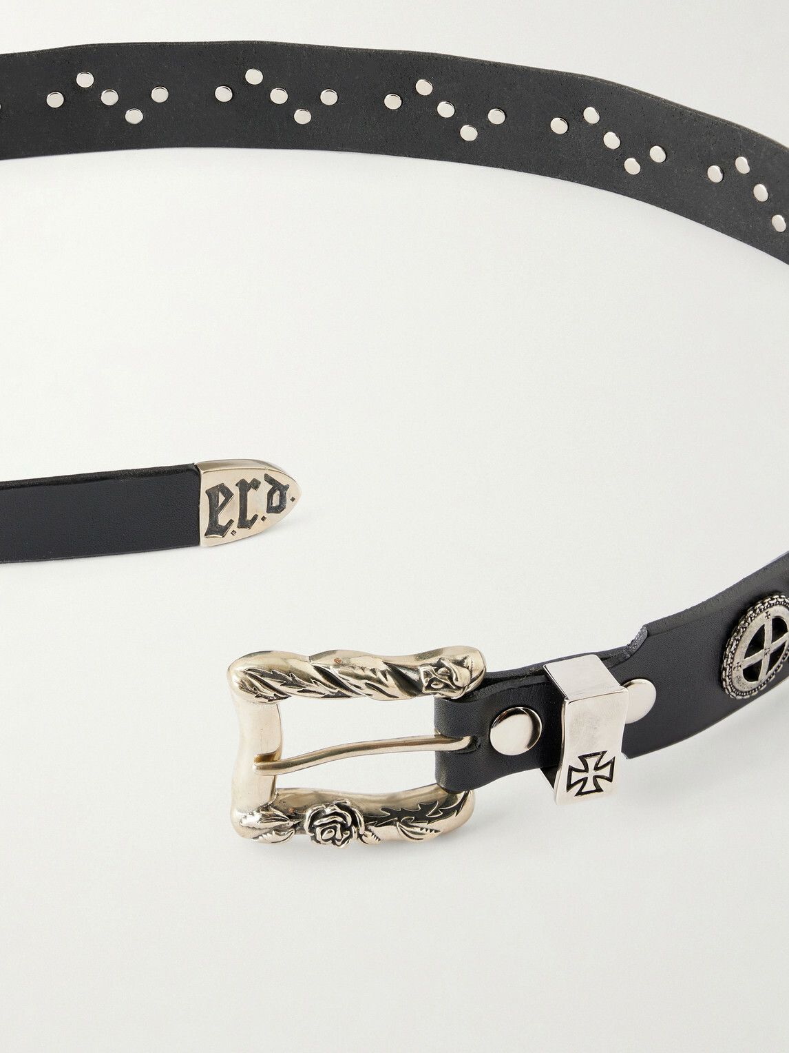 Enfants Riches Déprimés - Effigy 4cm Embellished Leather Blet - Black