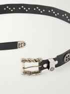 Enfants Riches Déprimés - Effigy 4cm Embellished Leather Blet - Black