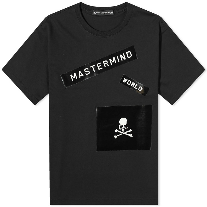 Photo: MASTERMIND WORLD Men's Labelwriter-ish T-Shirt in Black
