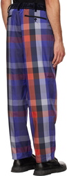 sacai Blue Plaid Trousers