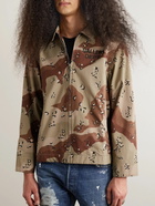 Gallery Dept. - Montecito Camouflage Logo-Print Cotton-Ripstop Jacket - Brown