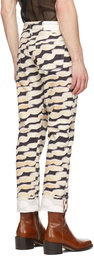 Dries Van Noten Off-White Len Lye Edition Denim Tattoo Trousers