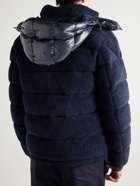 Moncler - Michon Quilted Sherpa and Nylon Down Jacket - Blue