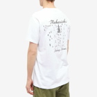 Maharishi Men's Striking Point Back Print T-Shirt in White