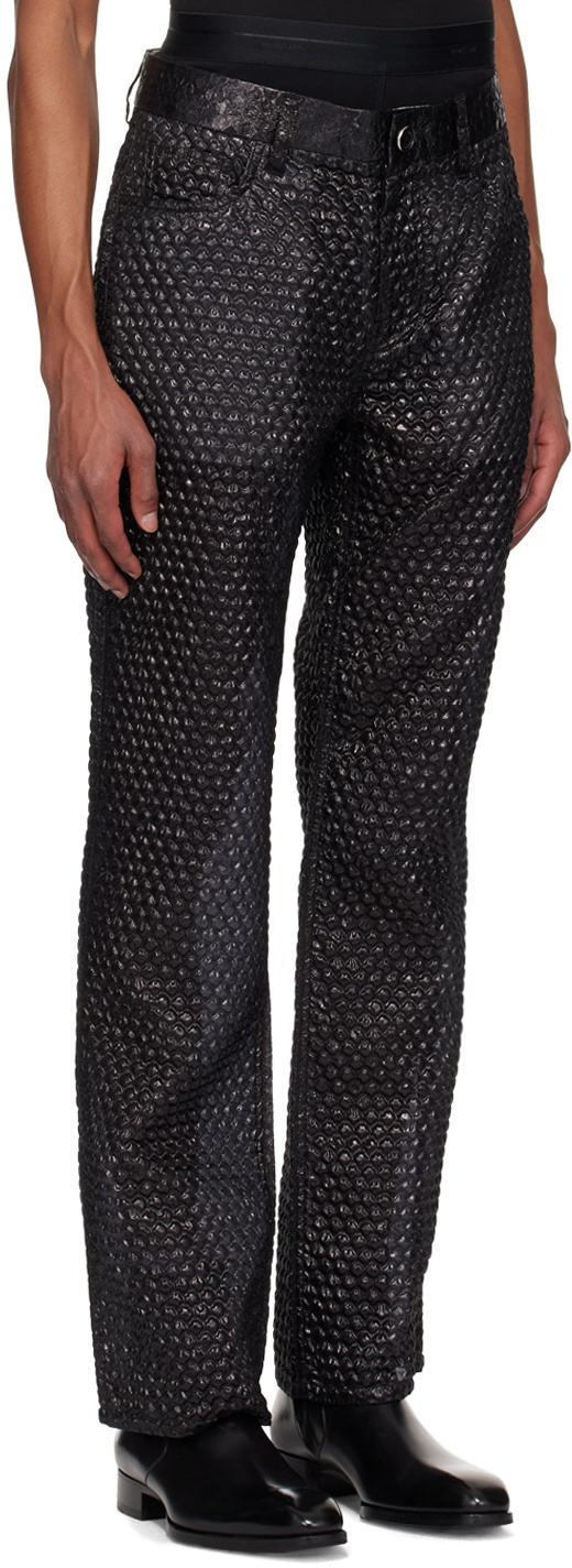 Helmut Lang Black Bubblewrap Worker Trousers