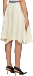 132 5. ISSEY MIYAKE Off-White Zoetrope Midi Skirt