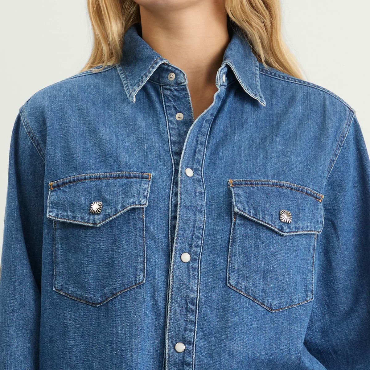 TOGA ARCHIVES Women's Denim Shirt in Blue