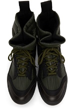 Dries Van Noten Green & Black Nylon Padded High-Top Sneakers