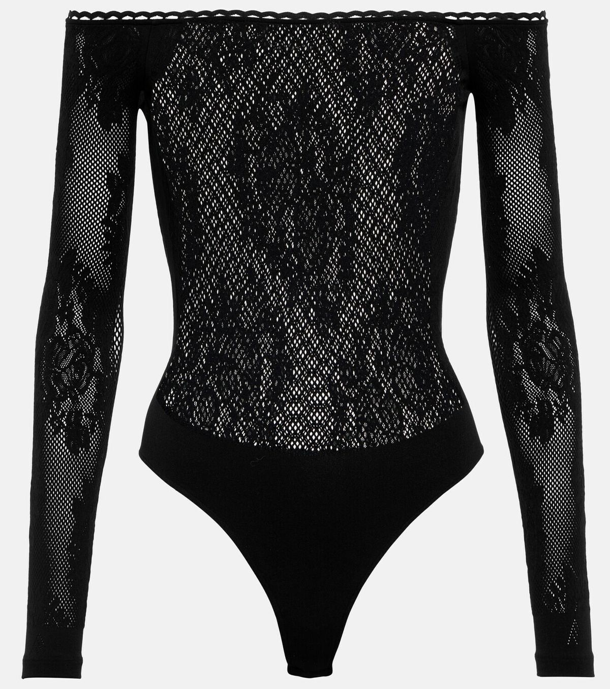 The Attico - Lace off-shoulder bodysuit