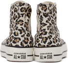 Converse Beige Platform Archive Print All Star High Sneakers