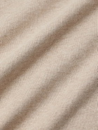 Noah - Ringer Logo-Embroidered Cotton-Jersey T-Shirt - Neutrals