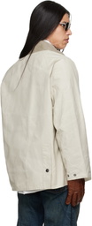 Barbour Off-White Oversized Bedale Casual Jacket
