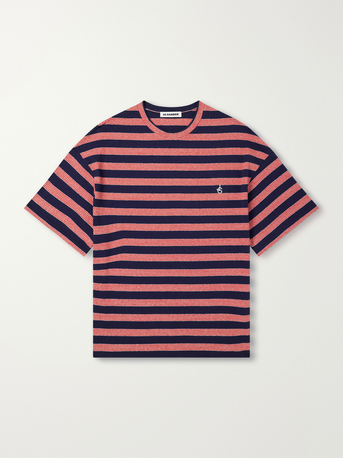 Jil Sander - Striped Cotton-Jersey T-Shirt - Red