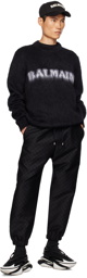 Balmain Black Brushed Sweater