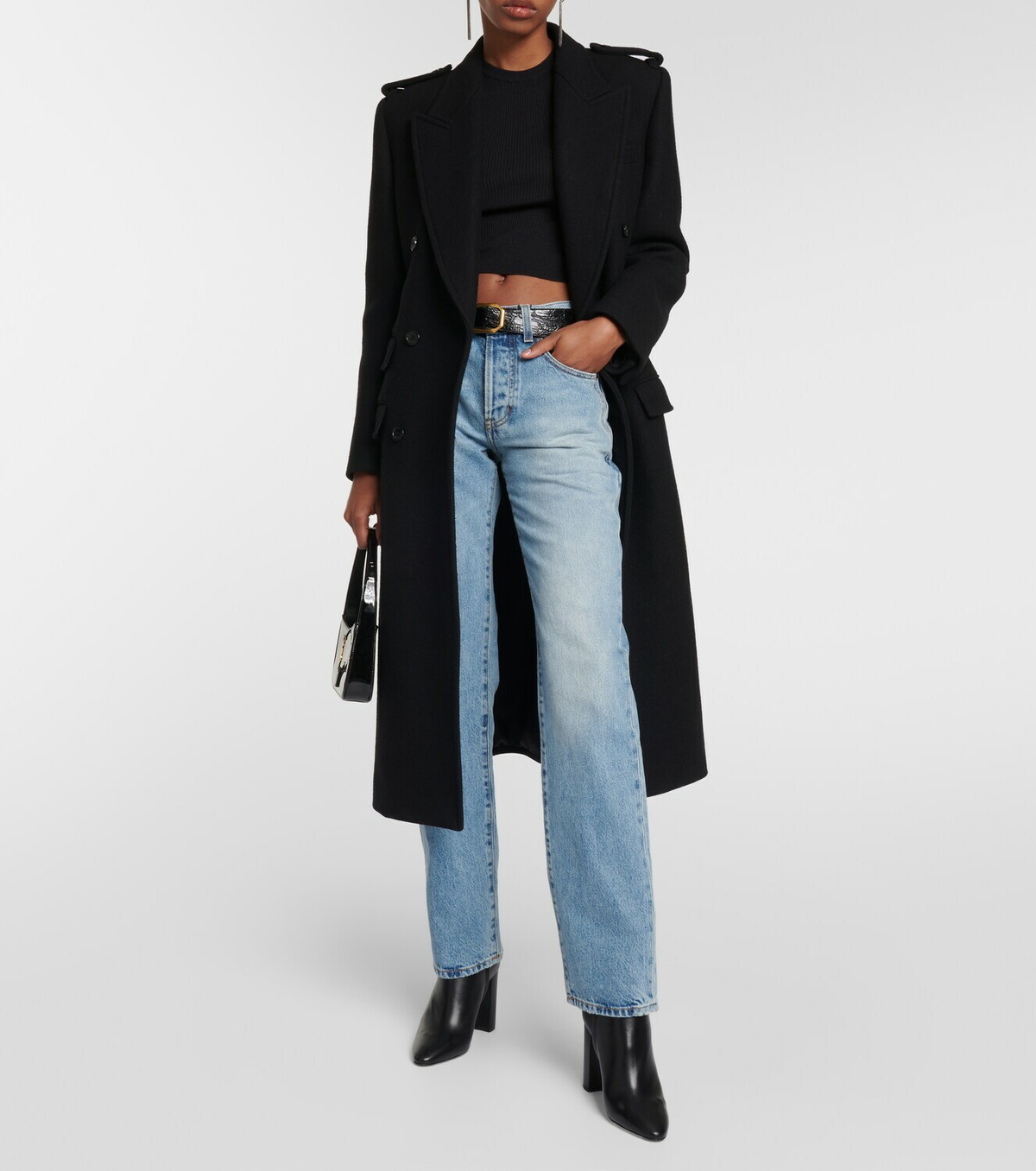 Saint Laurent Lou leather ankle boots Saint Laurent