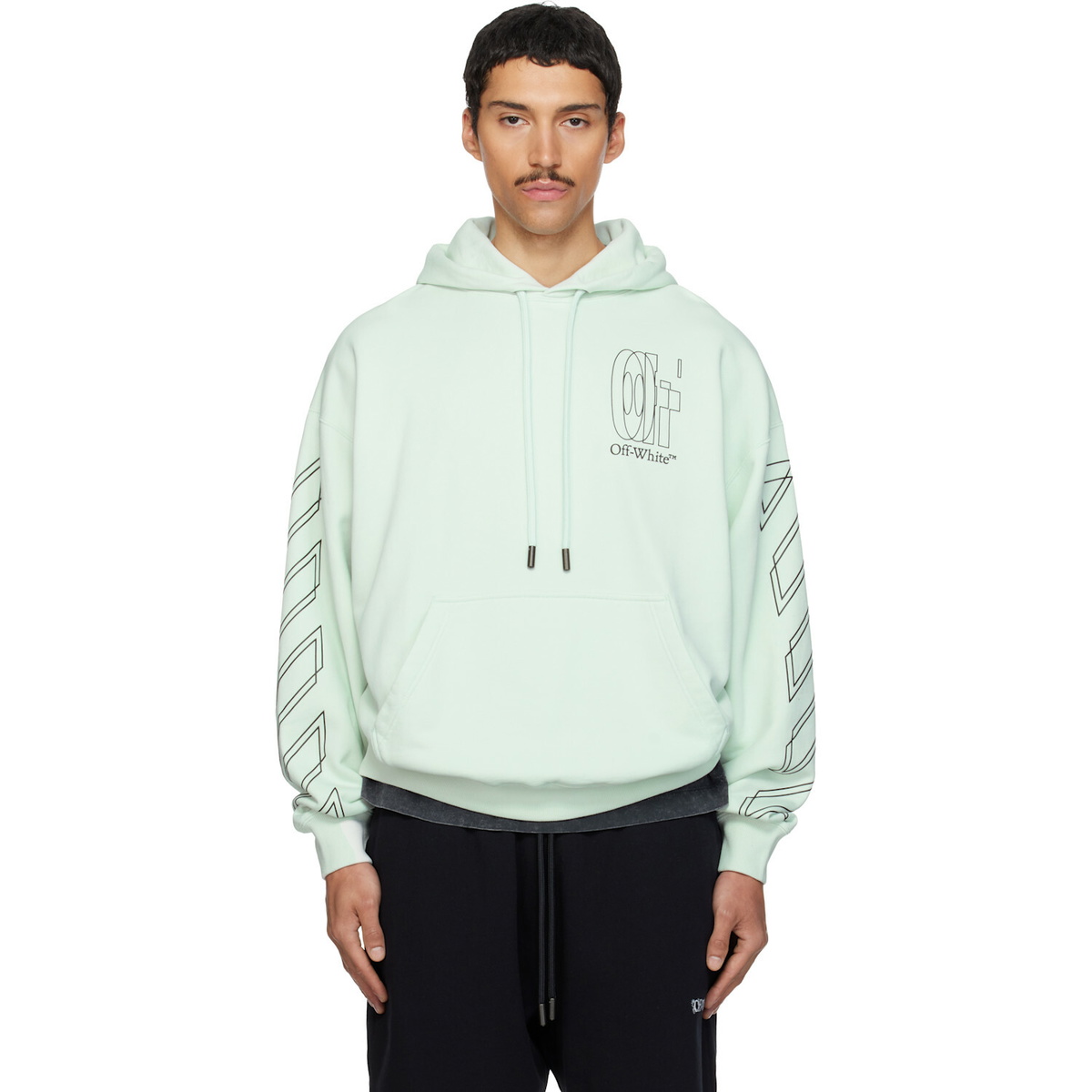 Off-White Blue Big Double Arrow Skate Hoodie