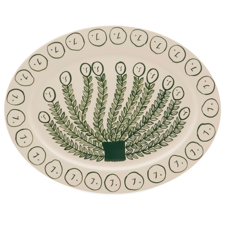 Photo: HAY x Emma Kohlmann La Pittura Oval Serving Platter in Olive Grove 