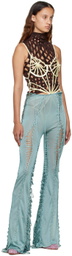 Isa Boulder SSENSE Exclusive Yellow Lace Bodysuit