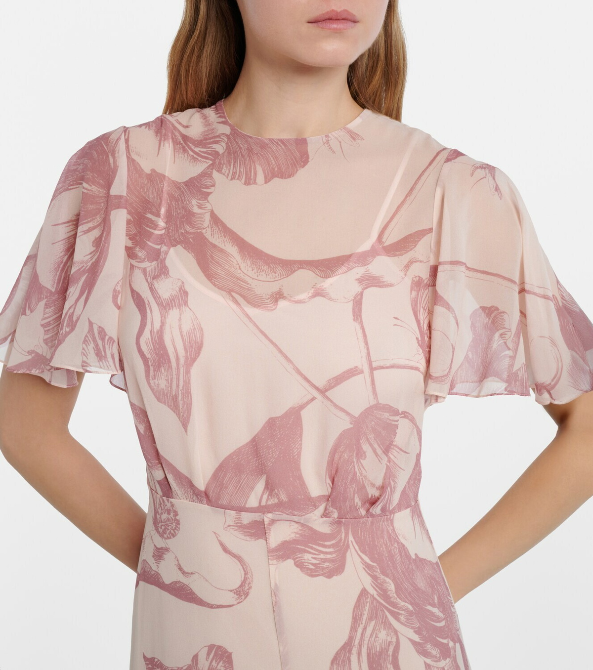 Erdem Printed silk midi dress