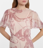 Erdem Printed silk midi dress