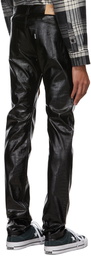 Noon Goons Black Croc Mick Faux-Leather Pants