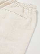 De Bonne Facture - Washed Linen-Canvas Drawstring Trousers - Neutrals