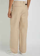 Givenchy Couture Workwear Wide-leg Cotton Trousers Beige