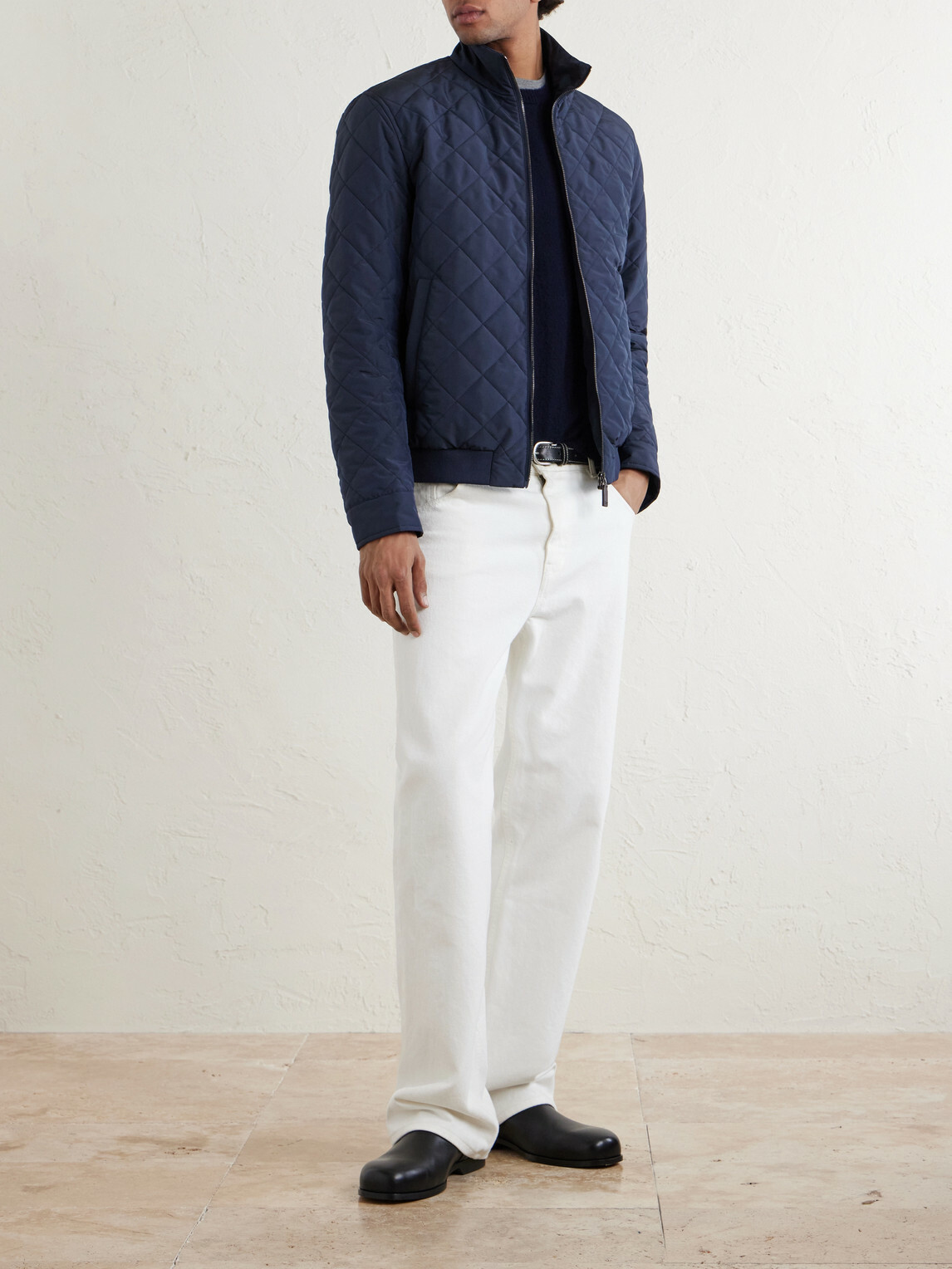 Herno - Quilted Shell Jacket - Blue