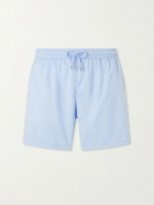 FEDELI - Madeira Airstop Straight-Leg Swim Shorts - Blue