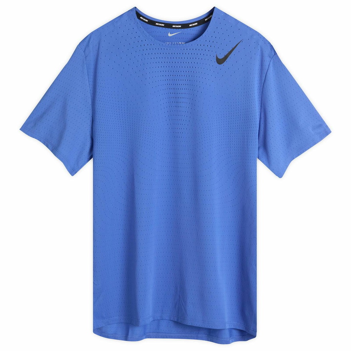 Photo: Nike Running Aeroswift T-Shirt in Comet Blue/Black